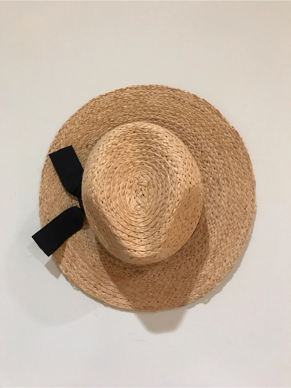 Morgan & Taylor Mya Black Bow Boater Hat